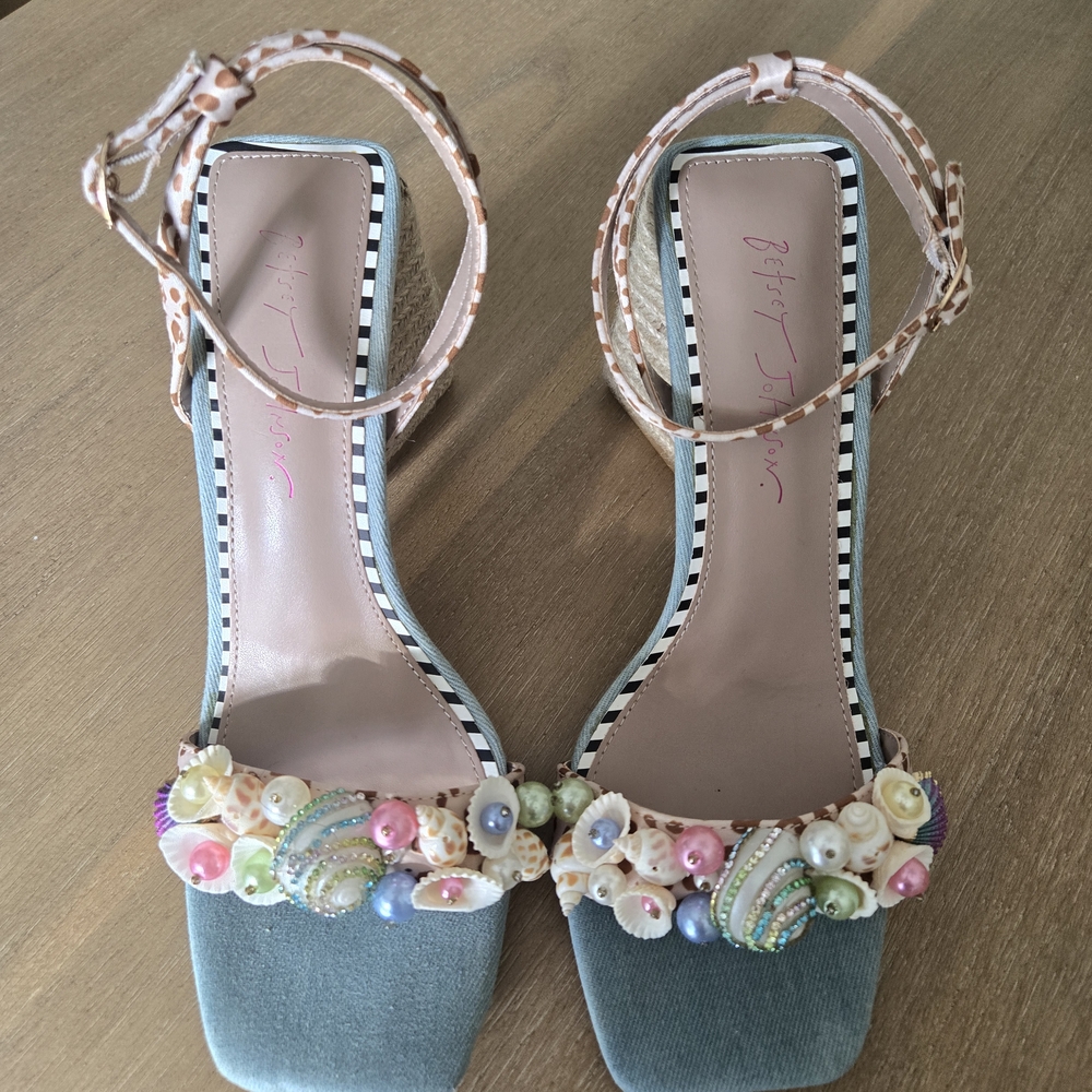 Betsey Johnson Pastel Embellished Heels